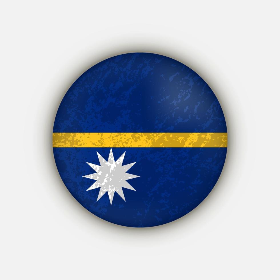 país nauru bandera de nauru ilustración vectorial vector