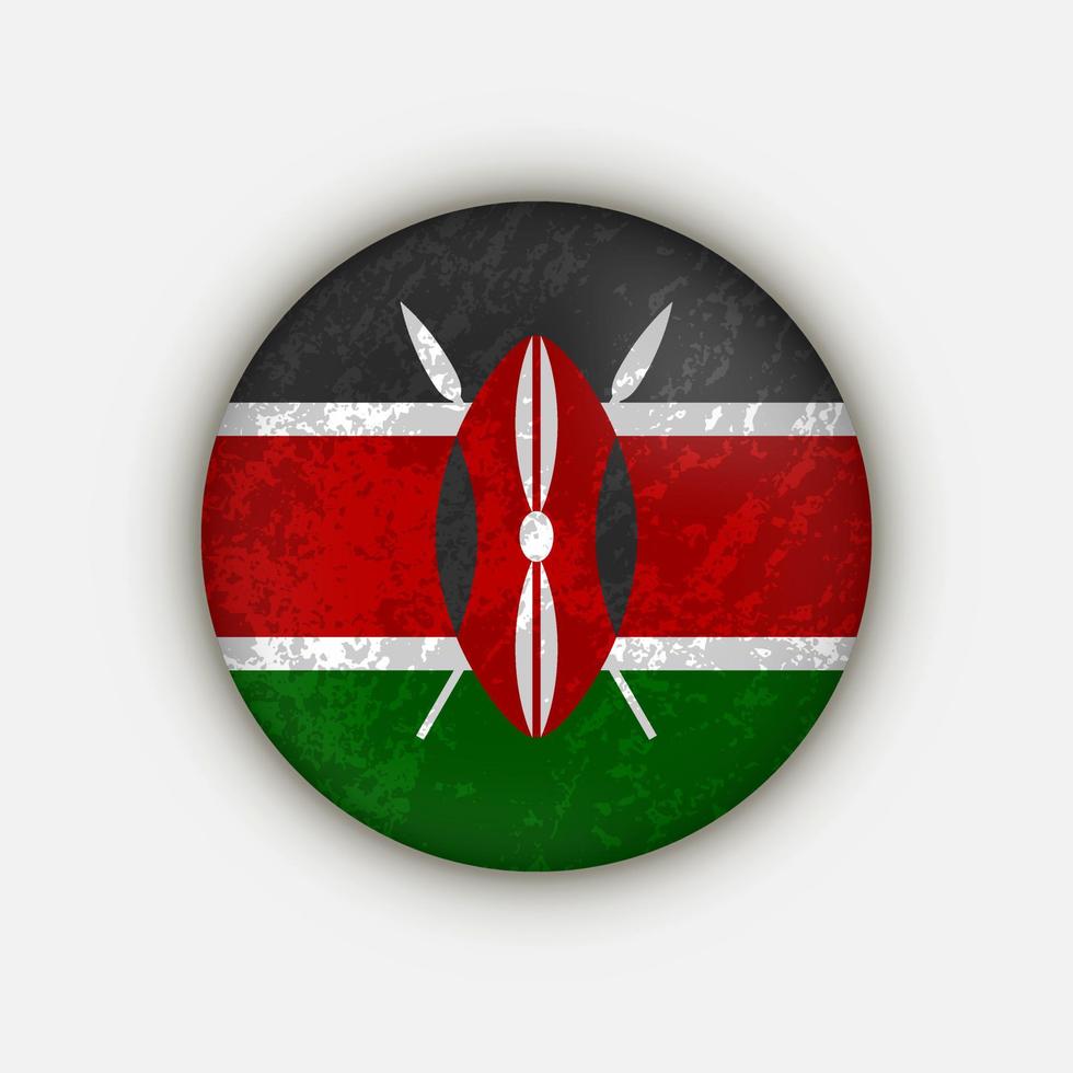 país Kenia. bandera de Kenia ilustración vectorial vector
