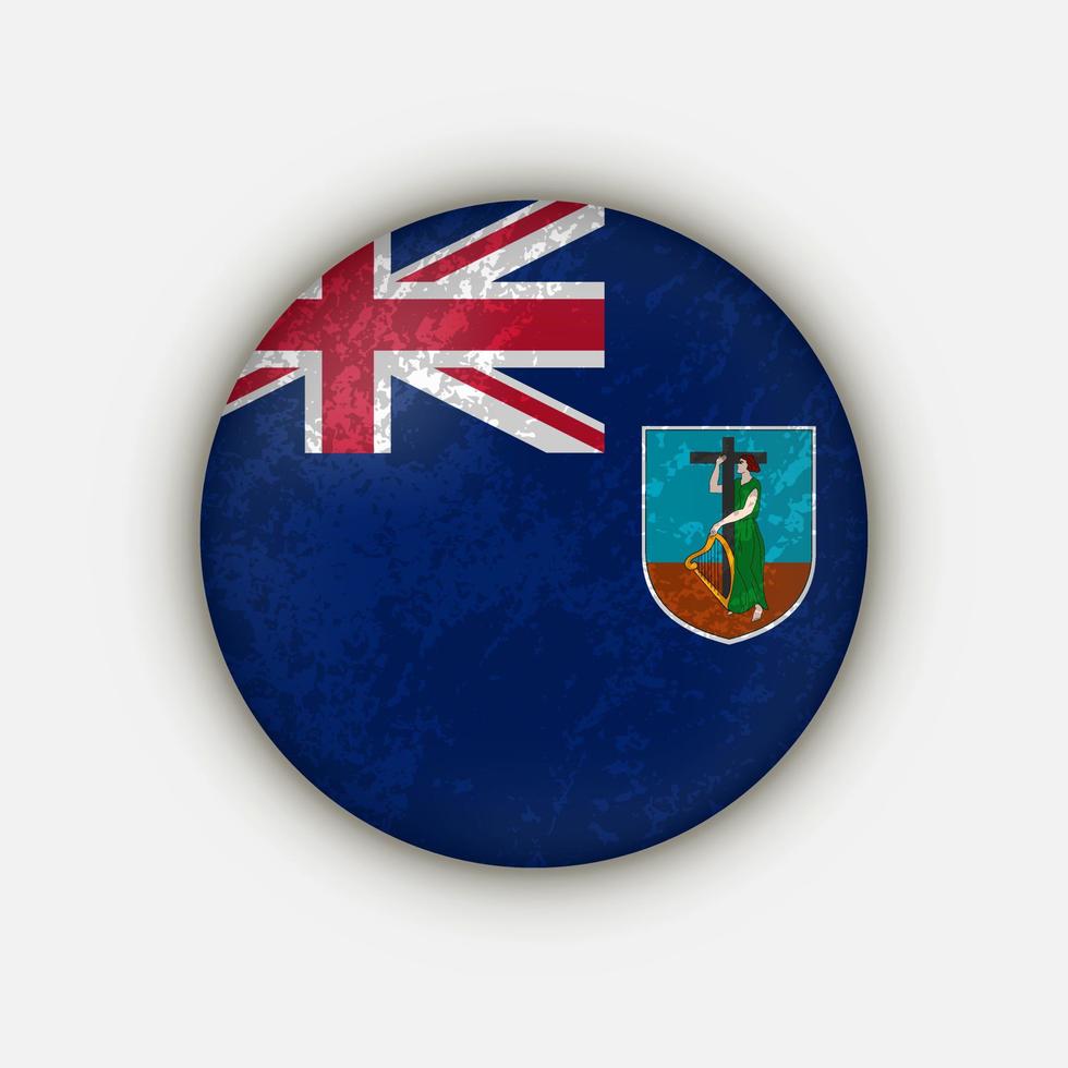 Montserrat del país. bandera monserrat ilustración vectorial vector