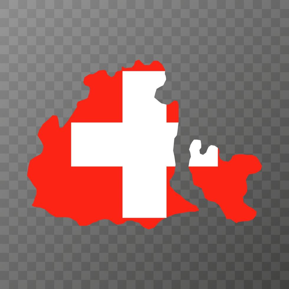 mapa de obwalden, cantones de suiza. ilustración vectorial vector