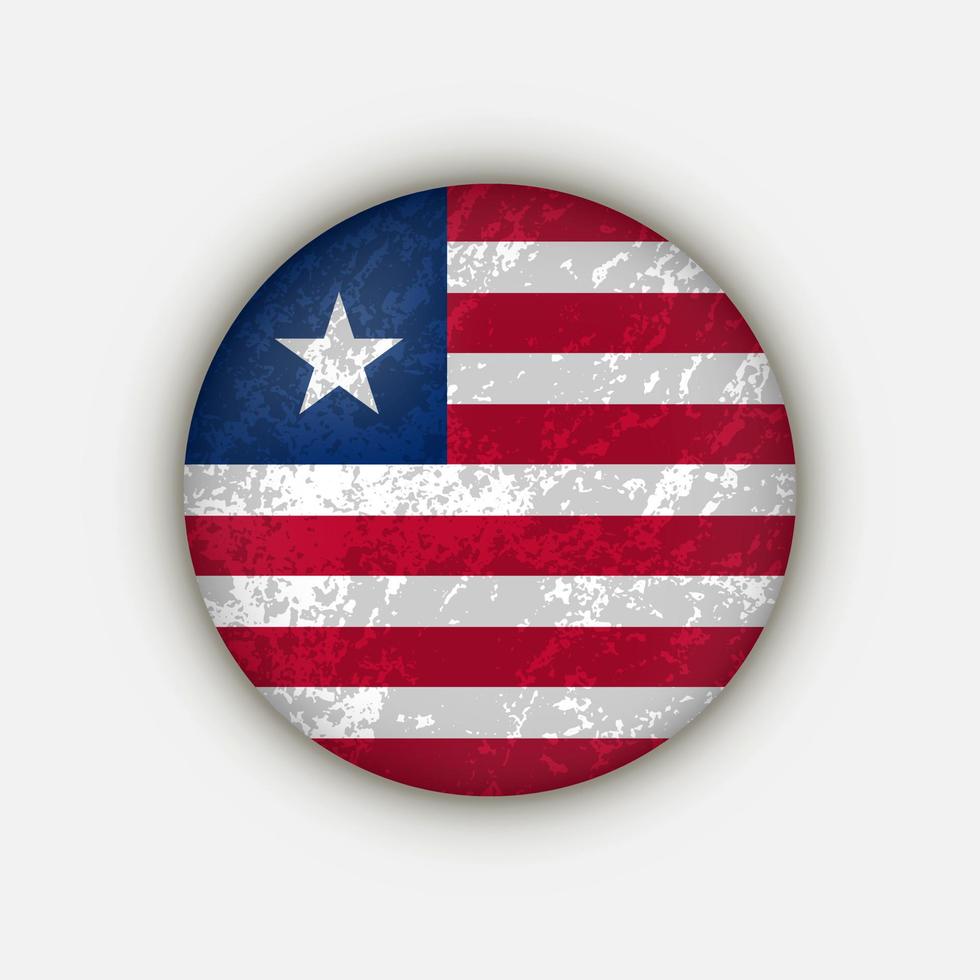 país liberia. bandera liberiana ilustración vectorial vector