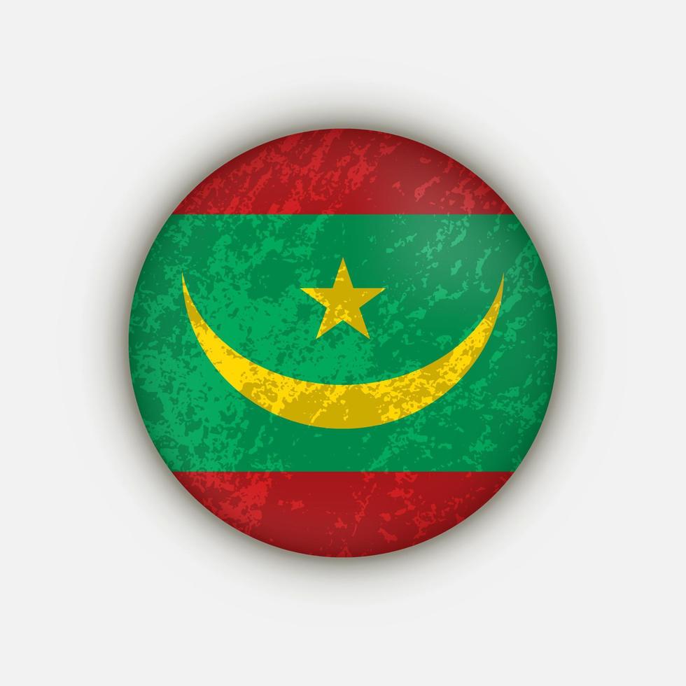 país mauritania. bandera de mauritania ilustración vectorial vector
