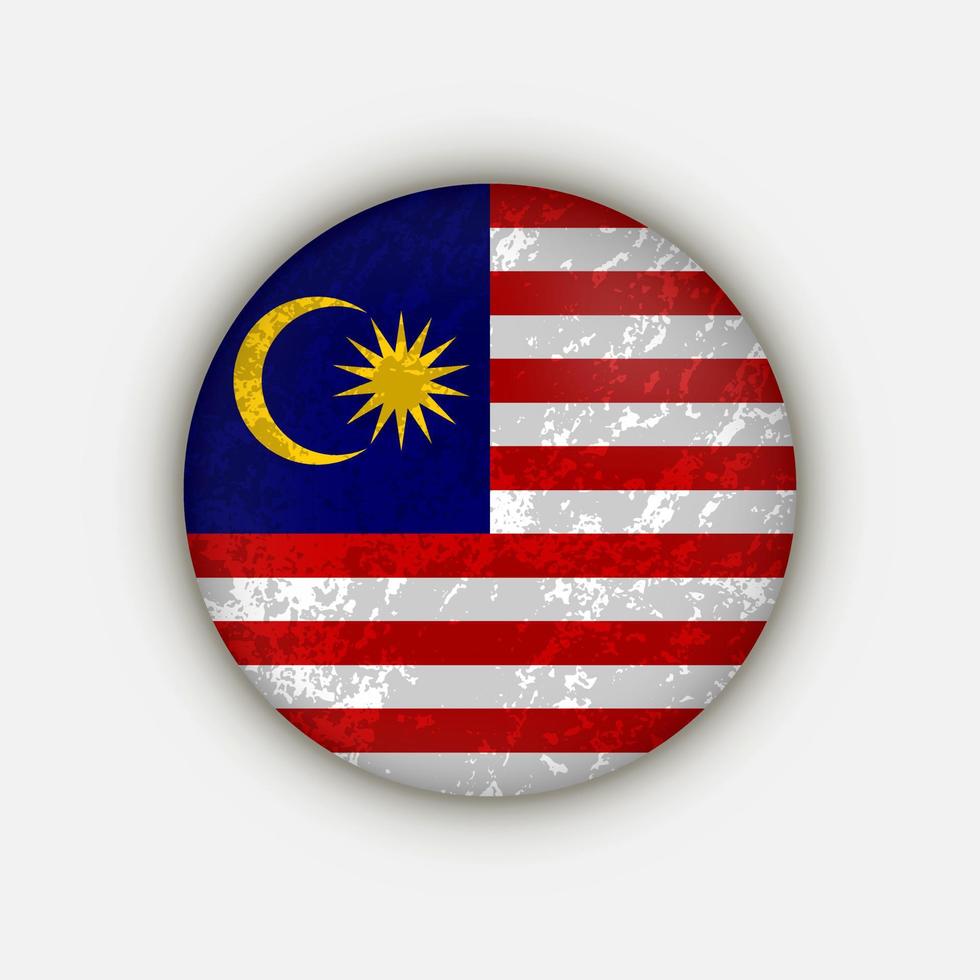 Country Malaysia. Malaysia flag. Vector illustration.