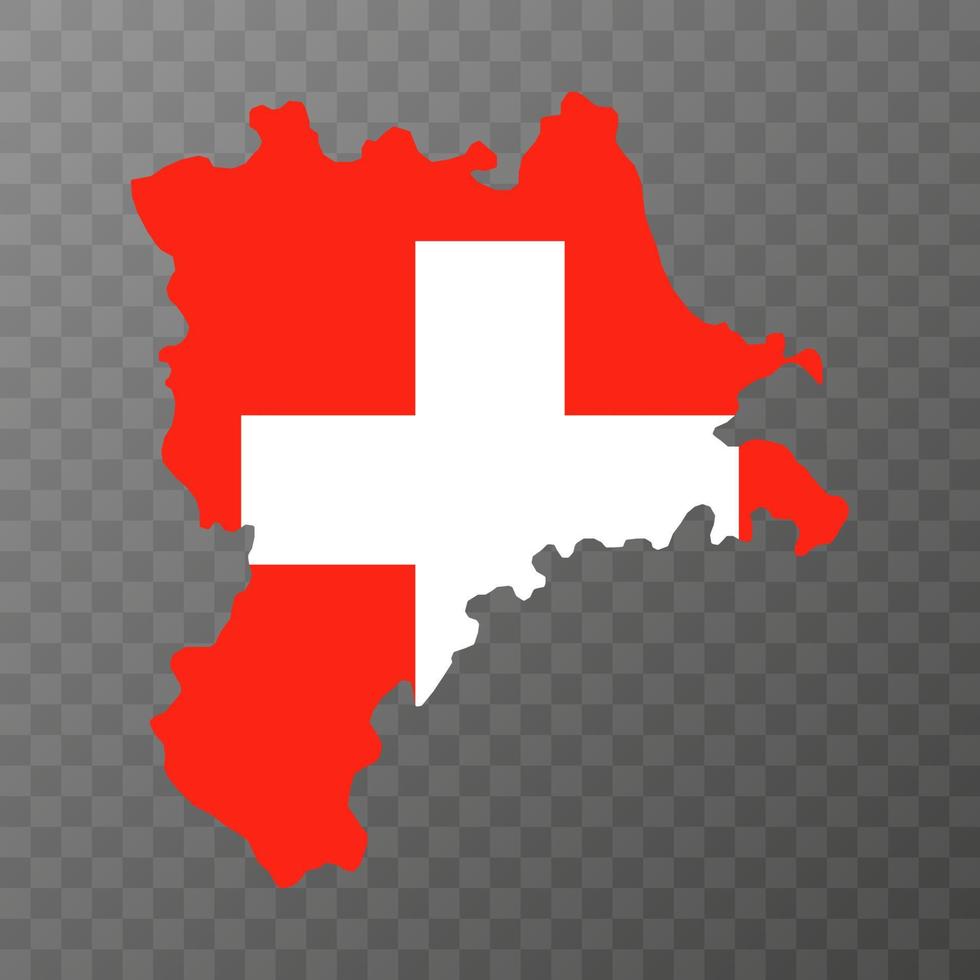 mapa de lucerna, cantones de suiza. ilustración vectorial vector