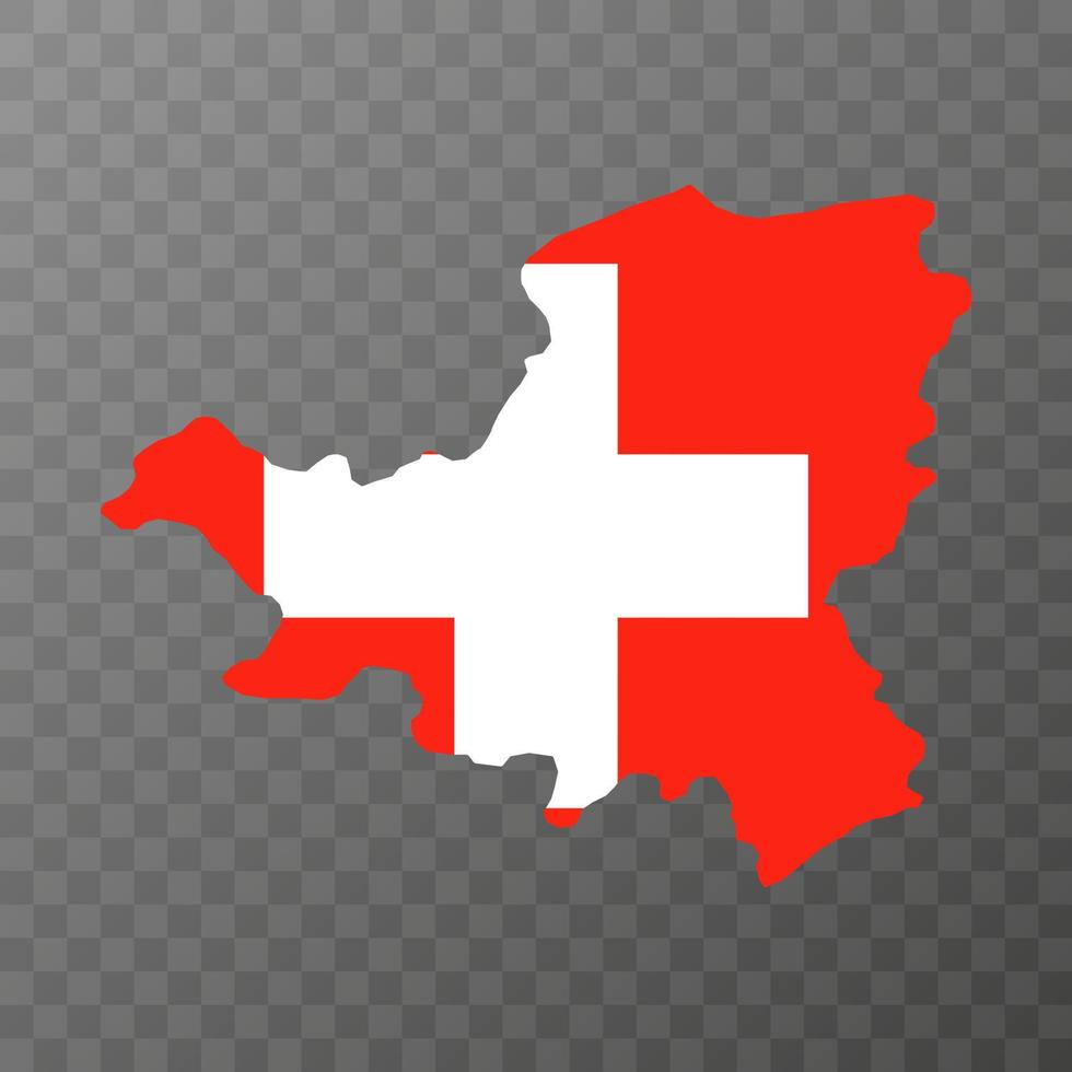 Schwyz map, Cantons of Switzerland. Vector illustration.