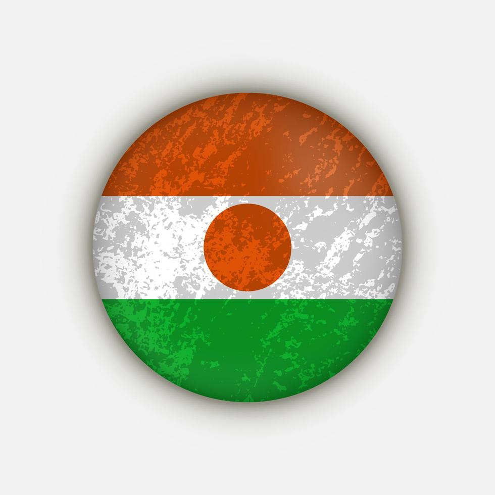 Country Niger. Niger flag. Vector illustration.