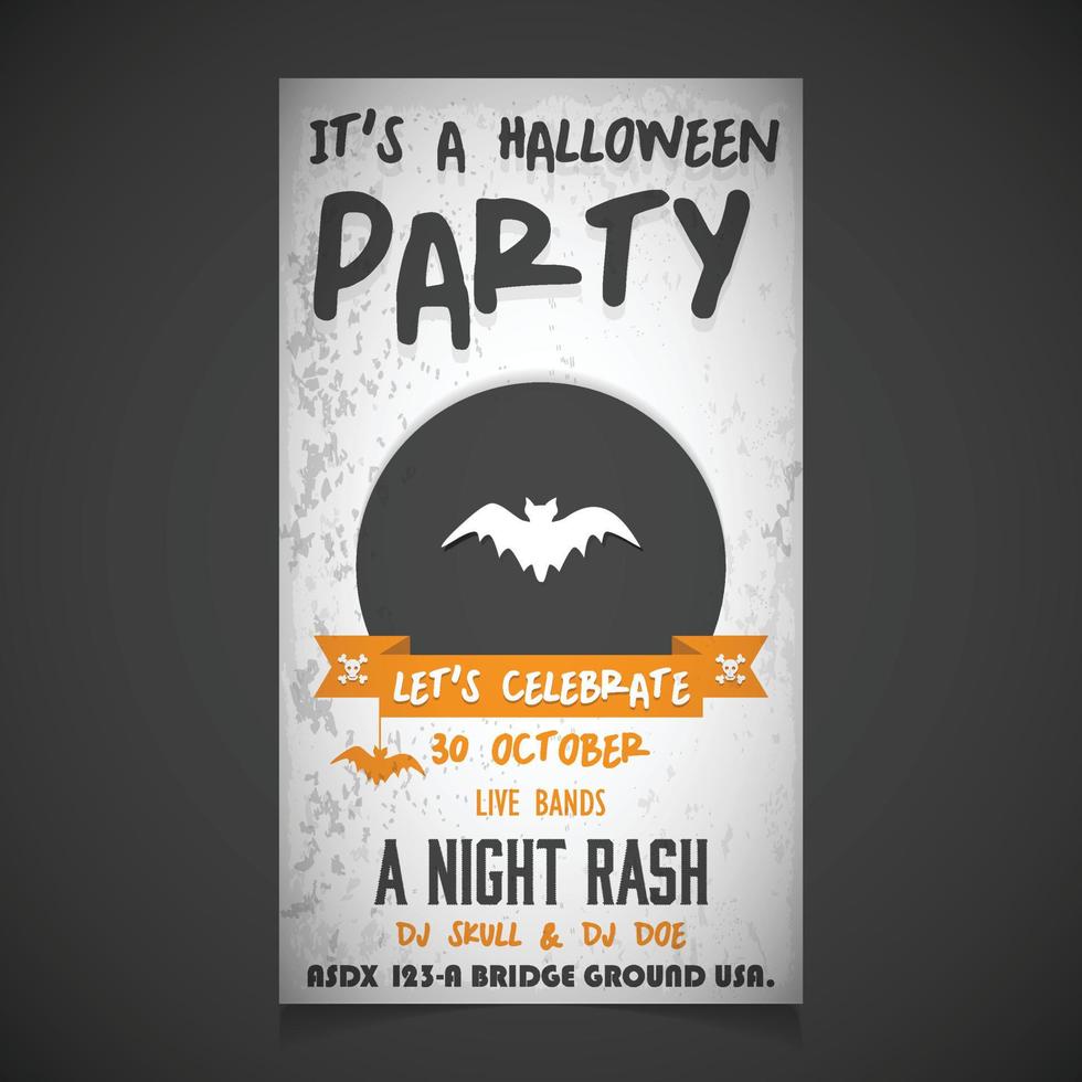 Its a Halloween party invitation card design vector