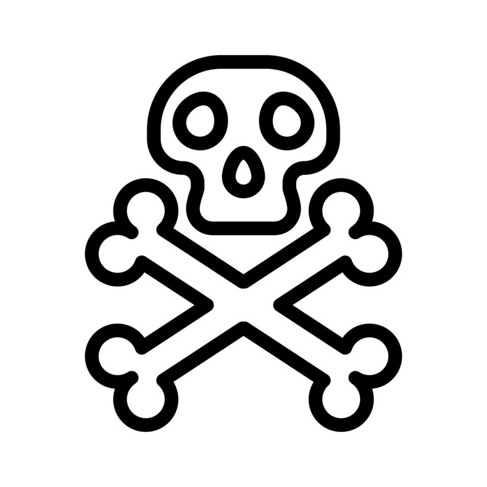Death symbol game icon with outline style vector
