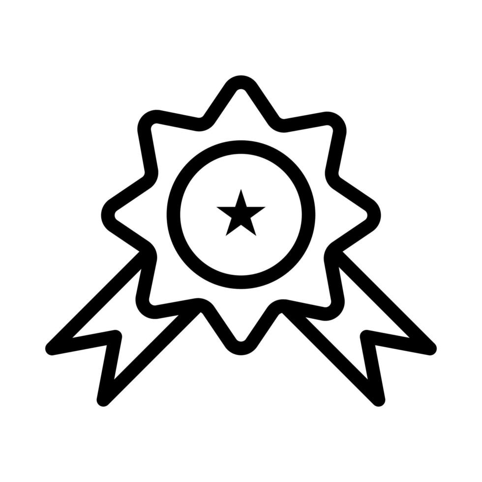 Medal symbol game icon with outline style vector