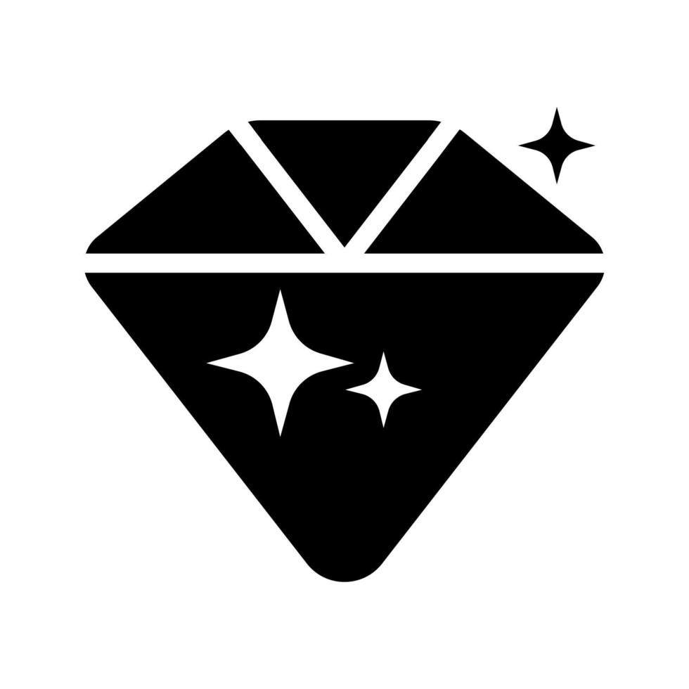 Diamond symbol game icon with solid style vector