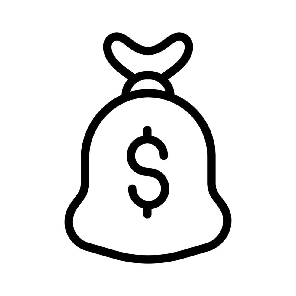 Money Sacks symbol game icon with outline style vector