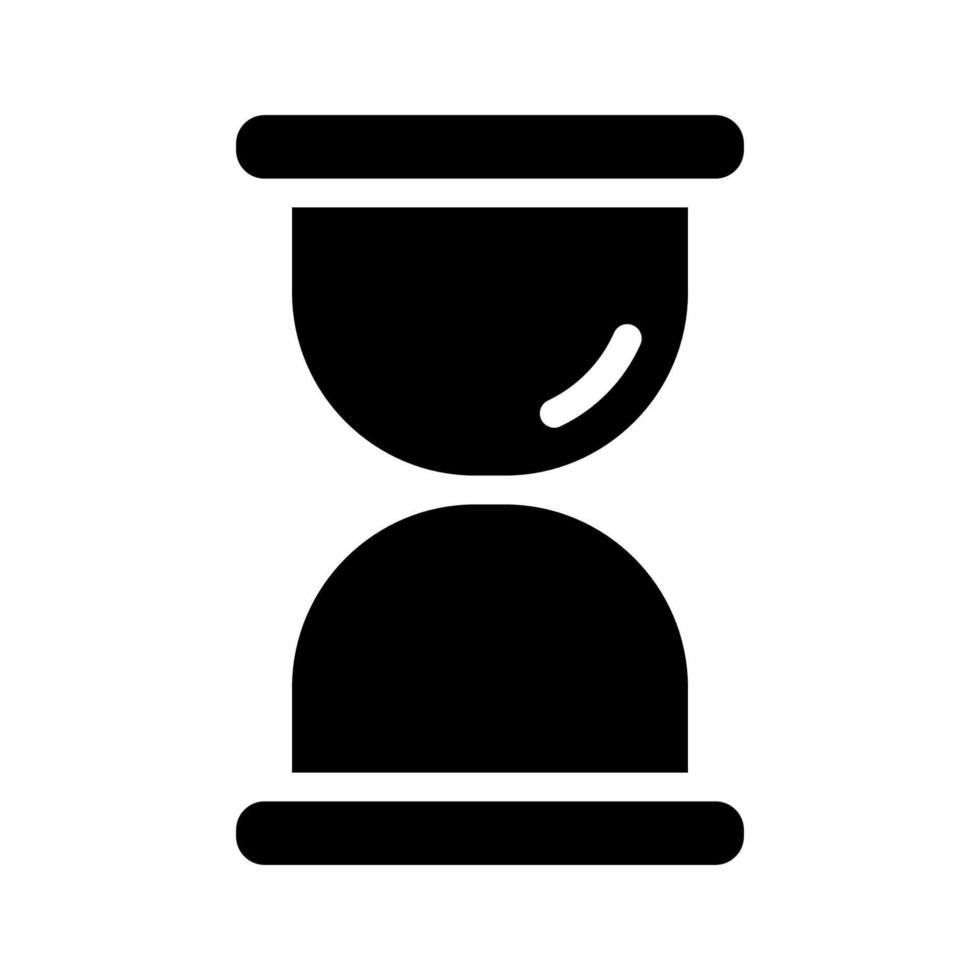 Hourglass symbol game icon with solid style vector