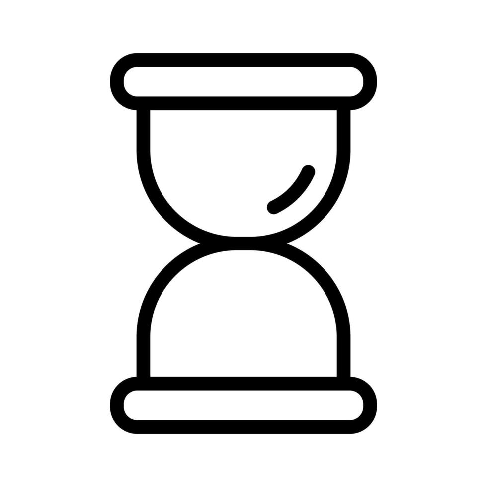 icono de juego de símbolo de reloj de arena con estilo de contorno vector