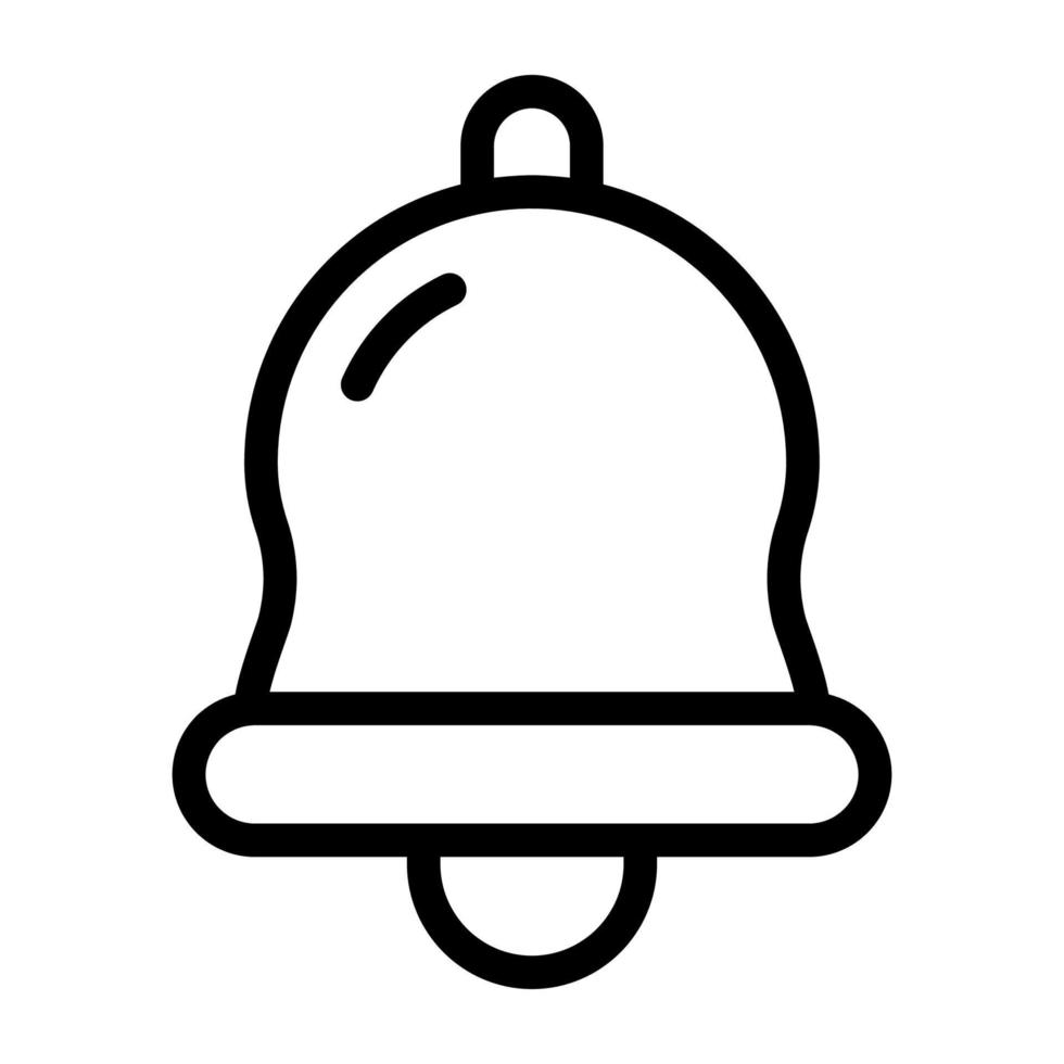 Bell line icon on white background vector