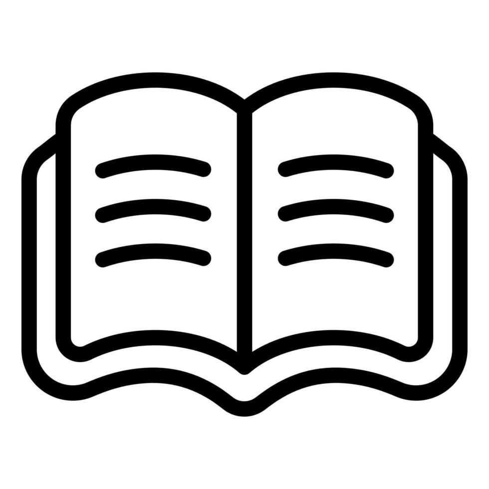 icono de línea de libro sobre fondo blanco vector