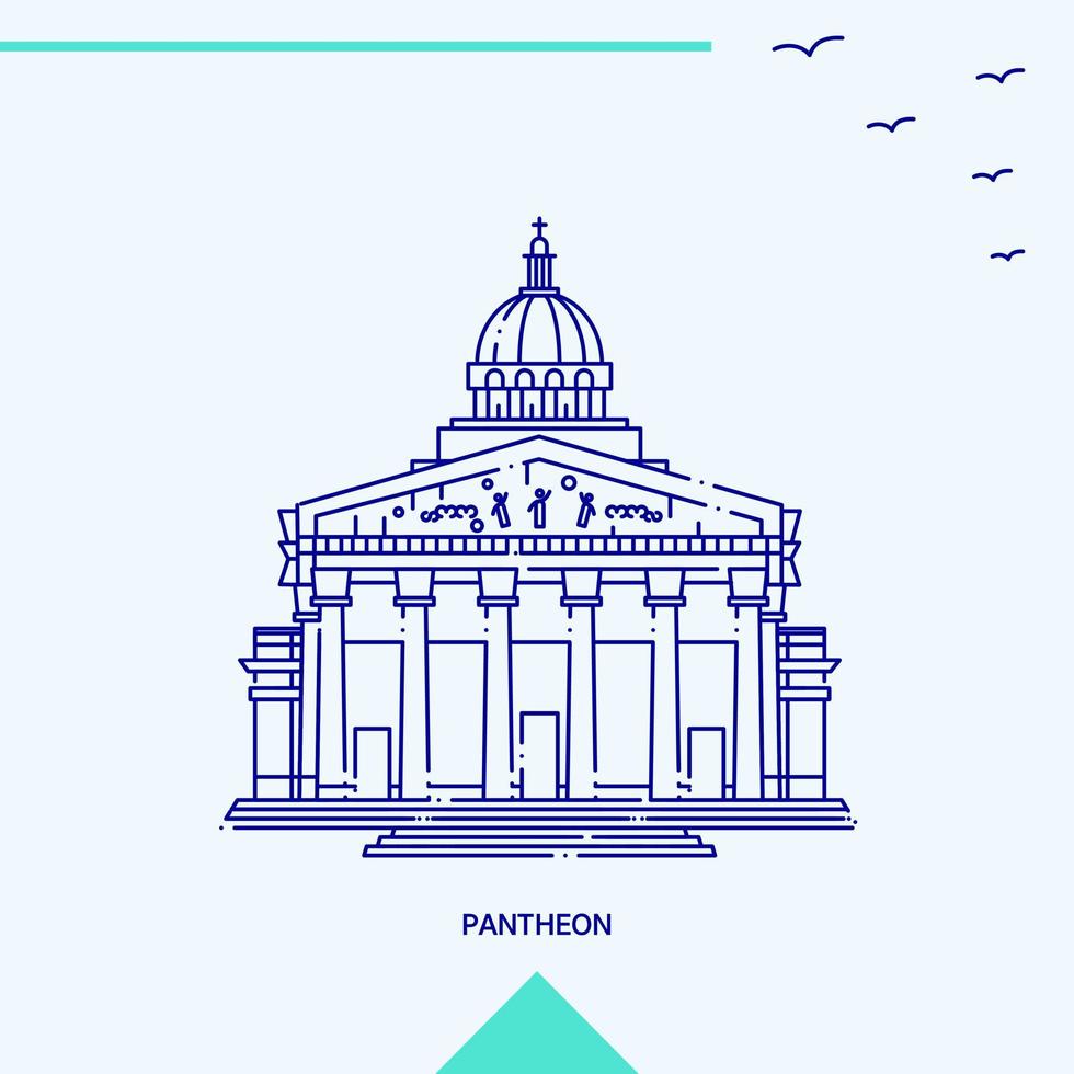 PANTHEON skyline vector illustration