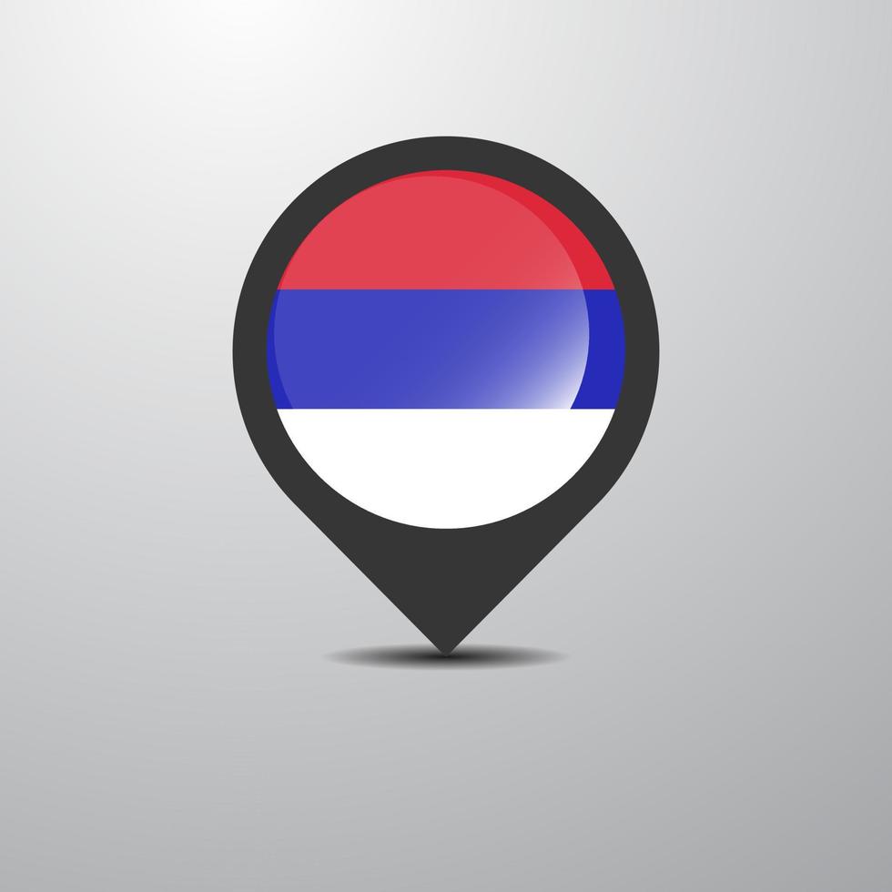Republika Srpska Map Pin vector