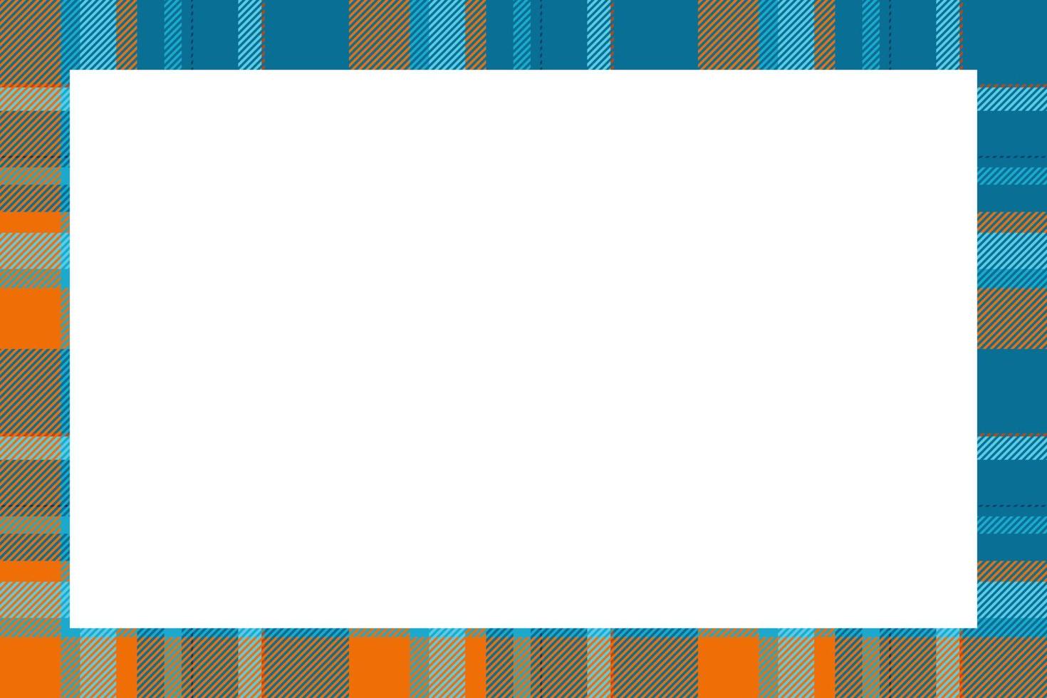 Vintage frame vector. Scottish border pattern retro style. Tartan plaid ornament. vector