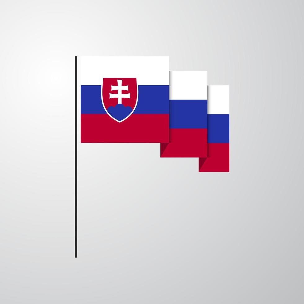 Slovakia waving Flag creative background vector