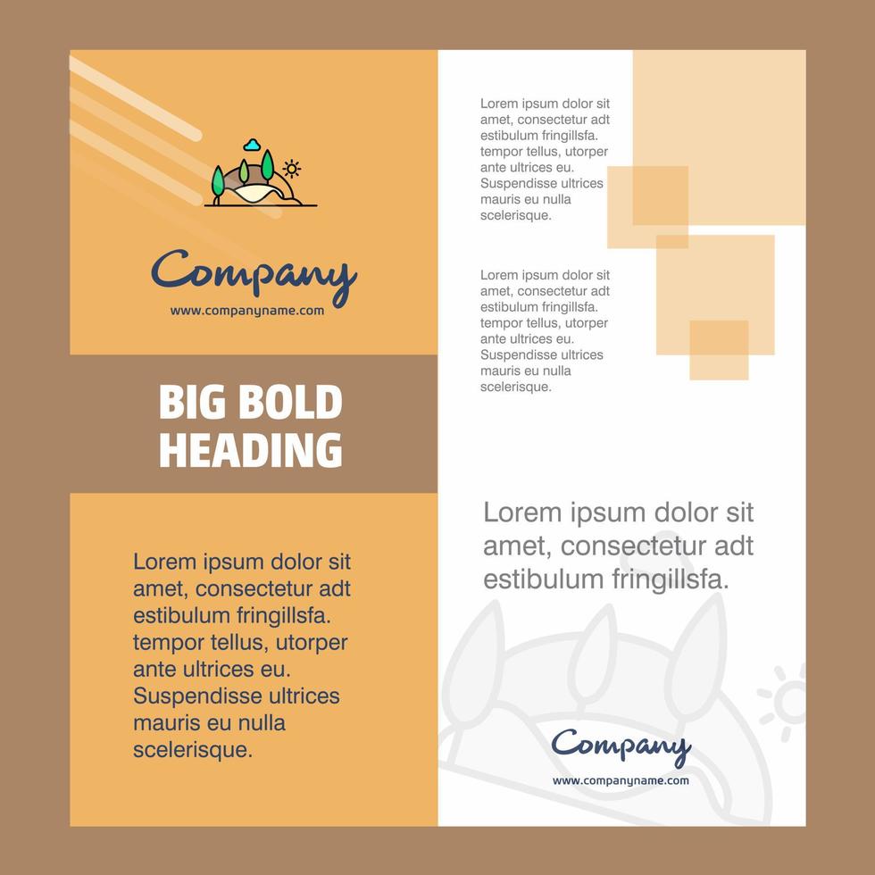 Scenery Company Brochure Title Page Design Company profile annual report presentations leaflet Vector Background