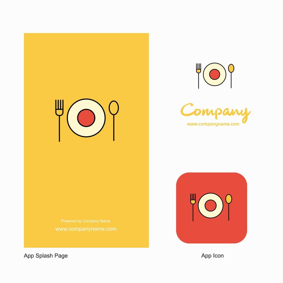 Food Company Logo App Icon and Splash Page Design Creative Business App Design Elements vector