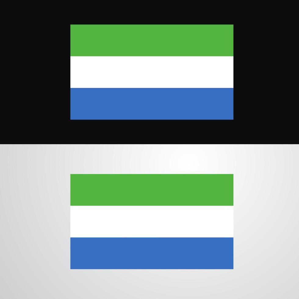 Sierra Leone Flag banner design vector