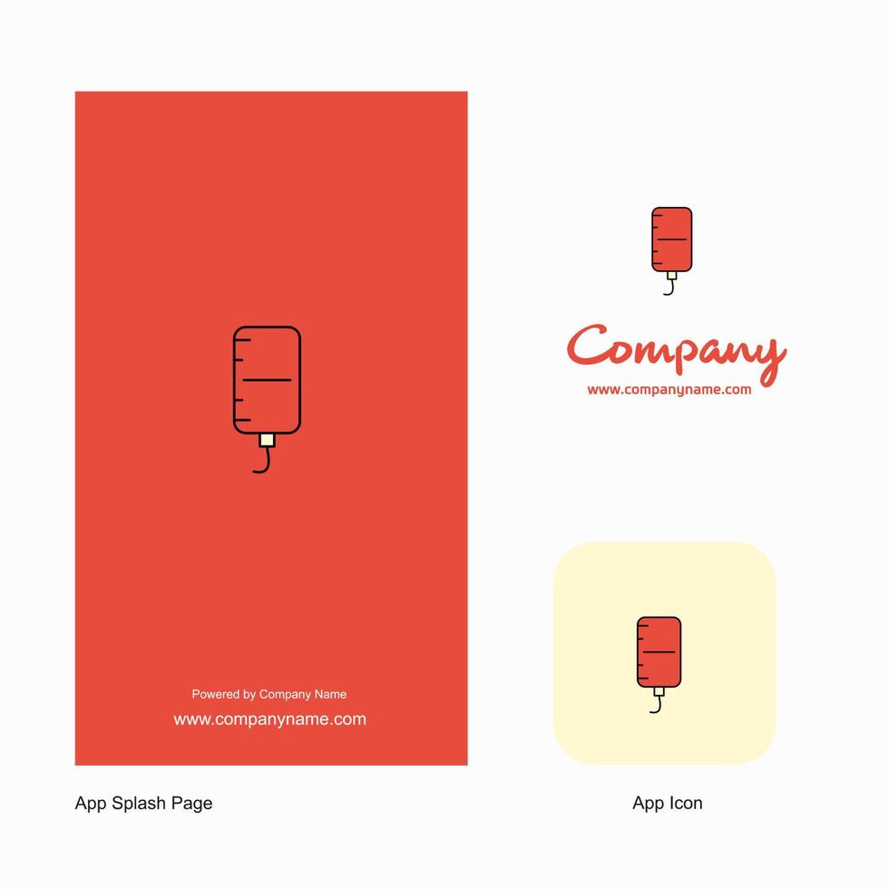 Blood bottle Company Logo App Icon and Splash Page Design Creative Business App Design Elements vector