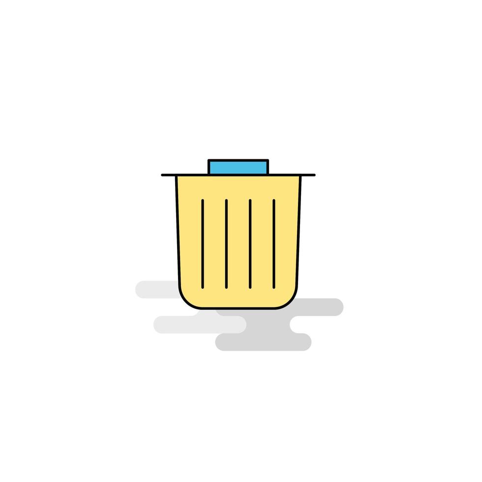 Flat Trash Icon Vector