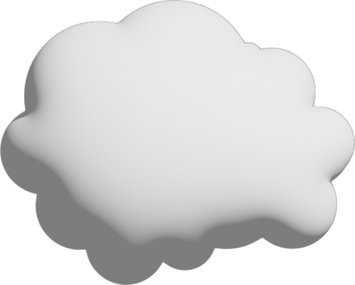 icono de recorte de nube blanca png