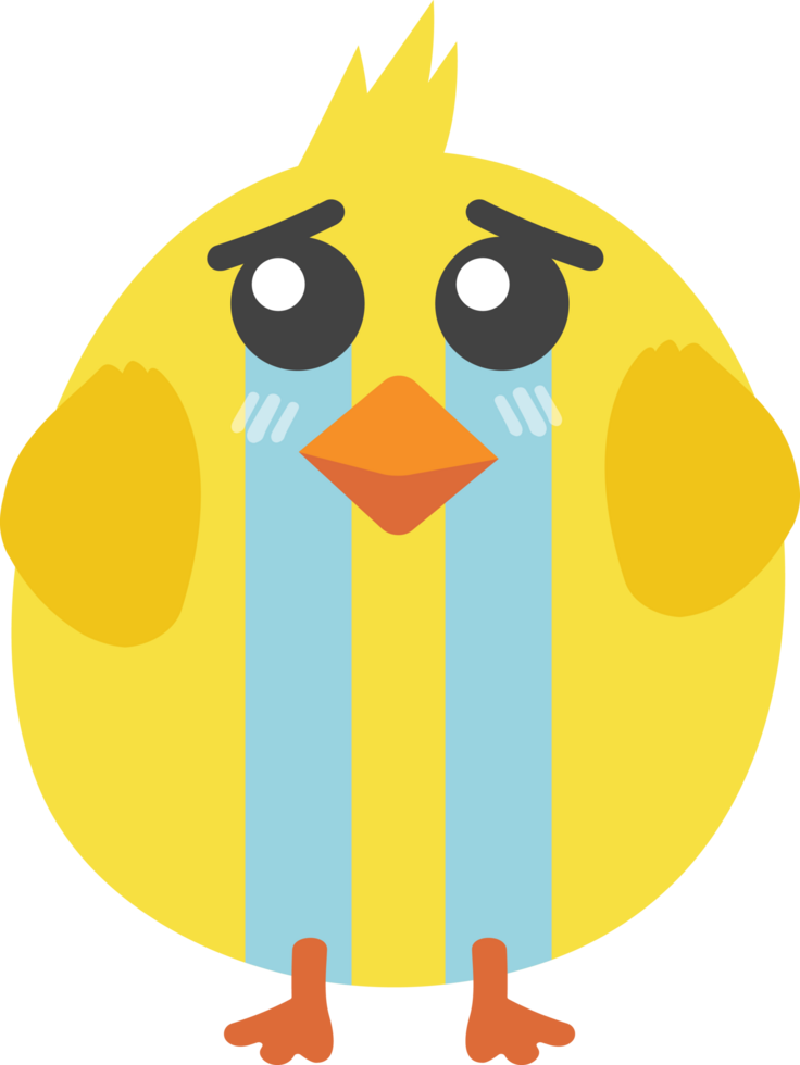Free chick crying cartoon character crop-out 14215269 PNG with Transparent  Background