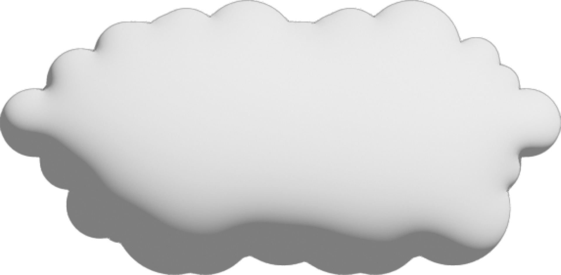 vit moln beskärning ikon png