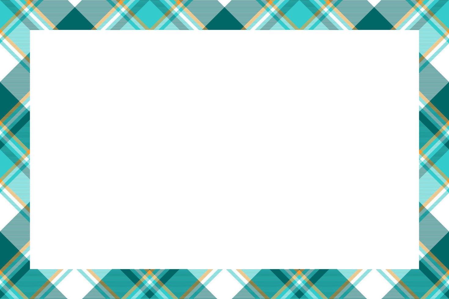 Rectangle borders and Frames vector. Border pattern geometric vintage frame design. Scottish tartan plaid fabric texture. Template for gift card, collage, scrapbook or photo album and portrait. vector