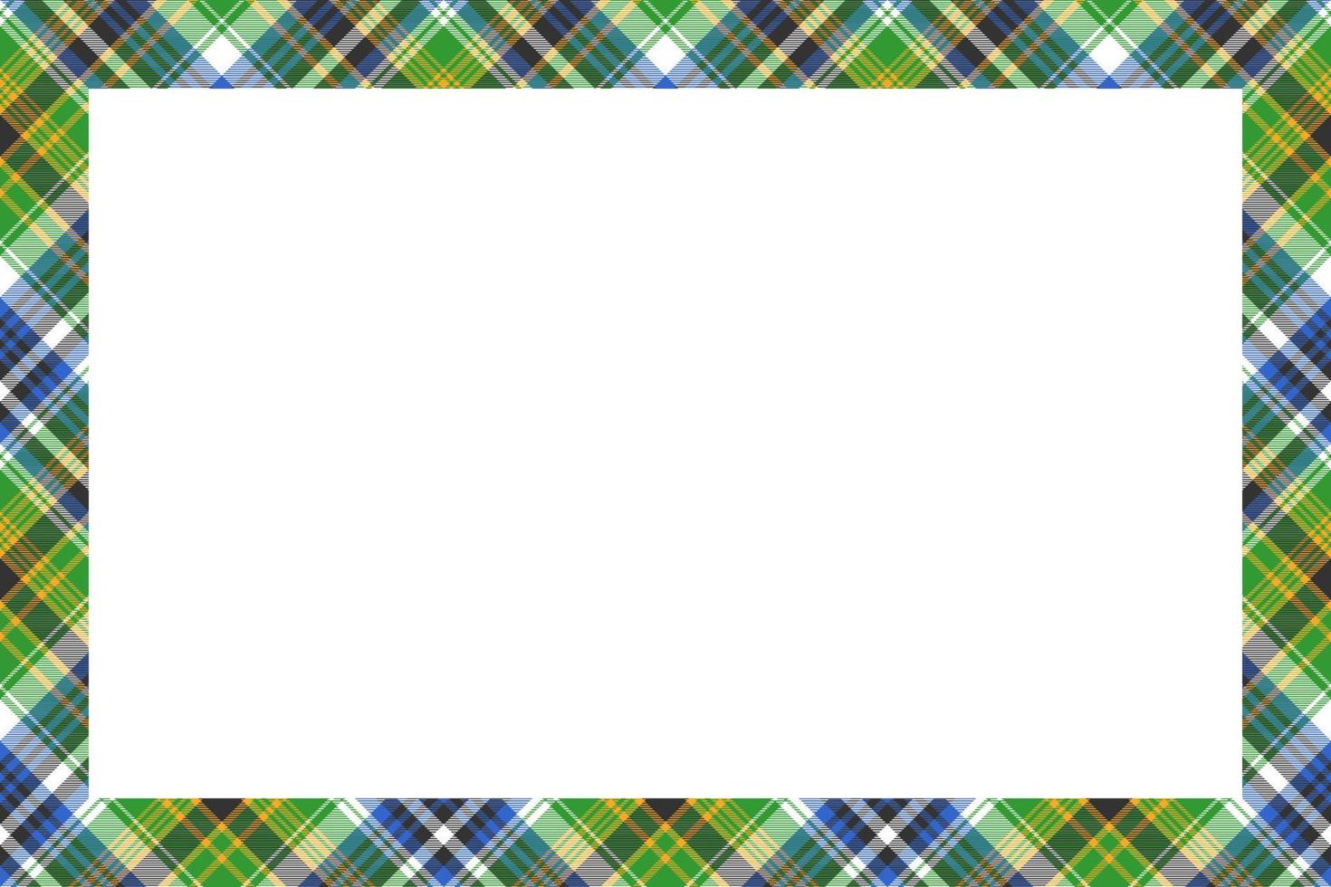 Rectangle borders and Frames vector. Border pattern geometric vintage frame design. Scottish tartan plaid fabric texture. Template for gift card, collage, scrapbook or photo album and portrait. vector