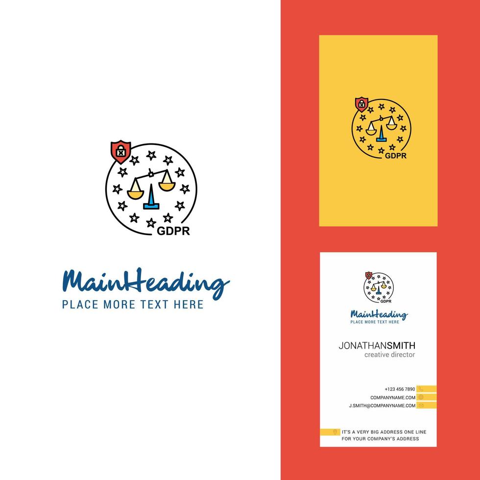 Justice Creative Logo and business card vertical Design Vector