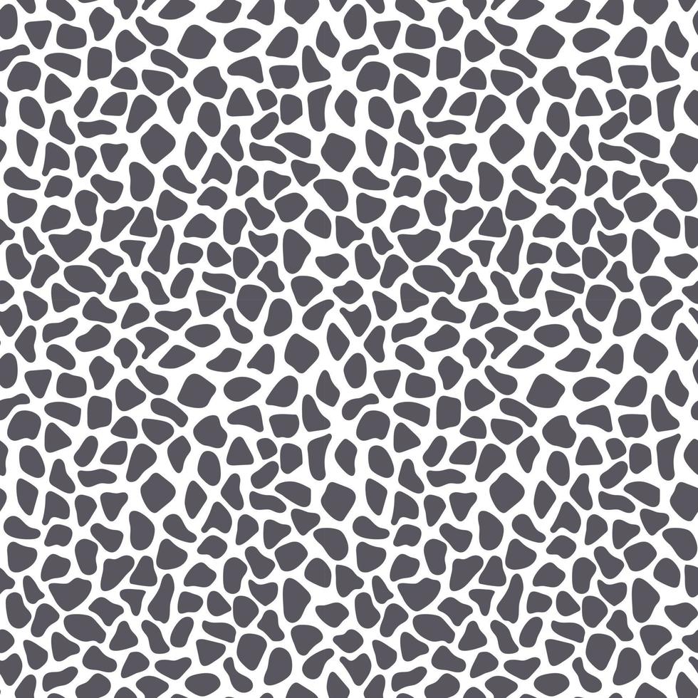 Spotted black and white texture seamless pattern. Vector abstract endless background.