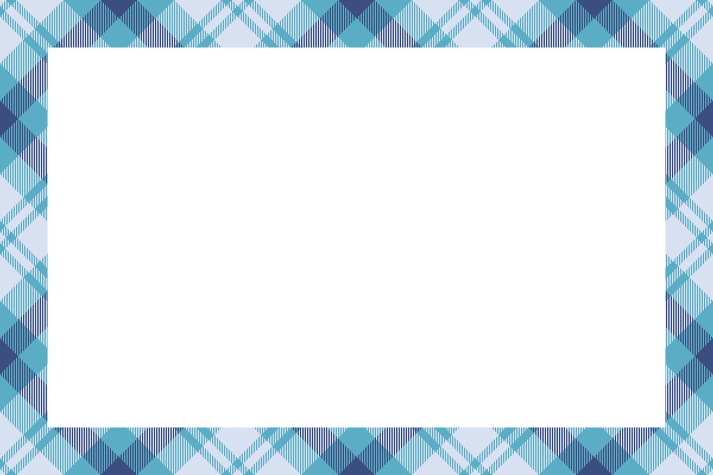 Vintage frame vector. Scottish border pattern retro style. Tartan plaid ornament. vector