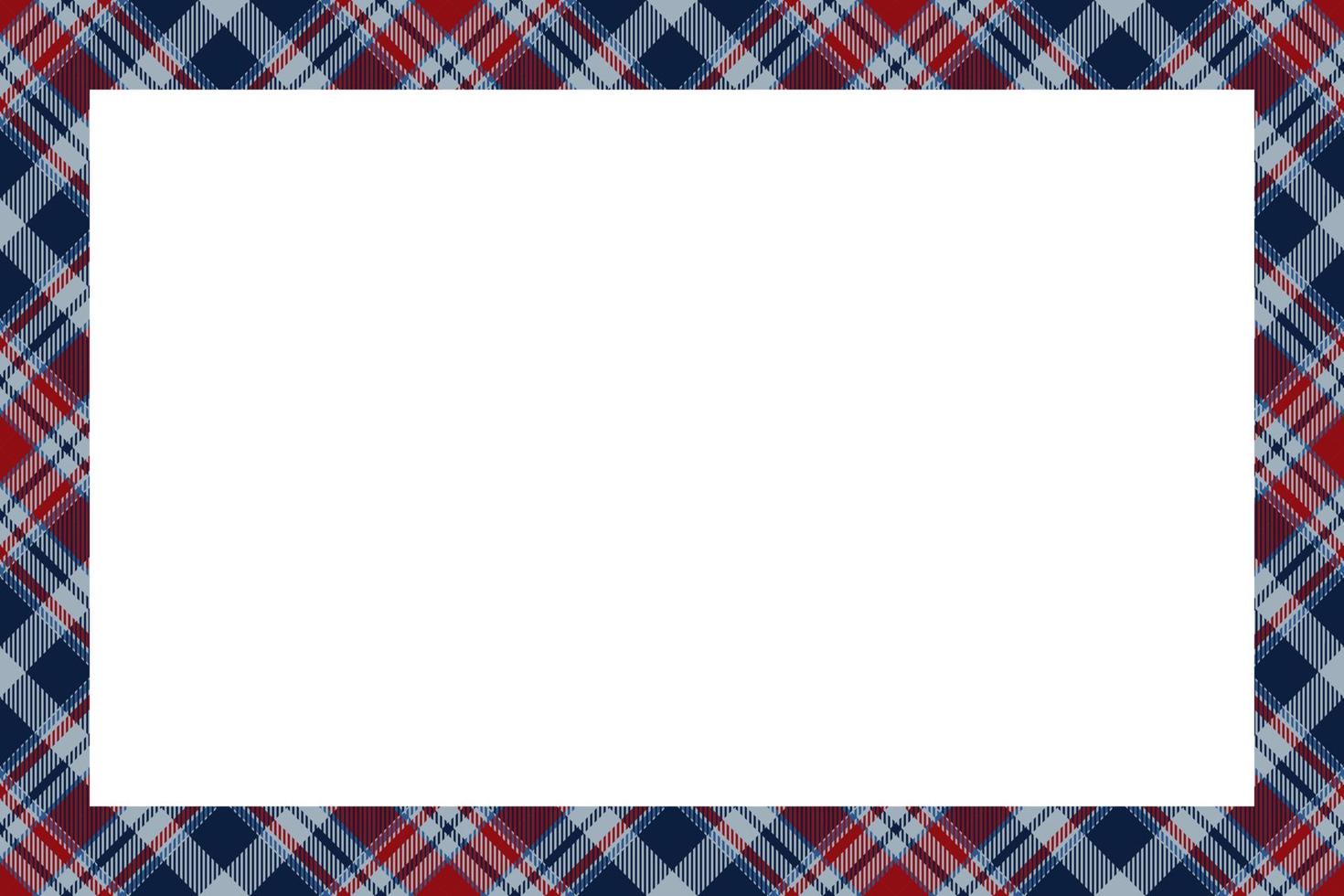 Vintage frame vector. Scottish border pattern retro style. Tartan plaid ornament. vector