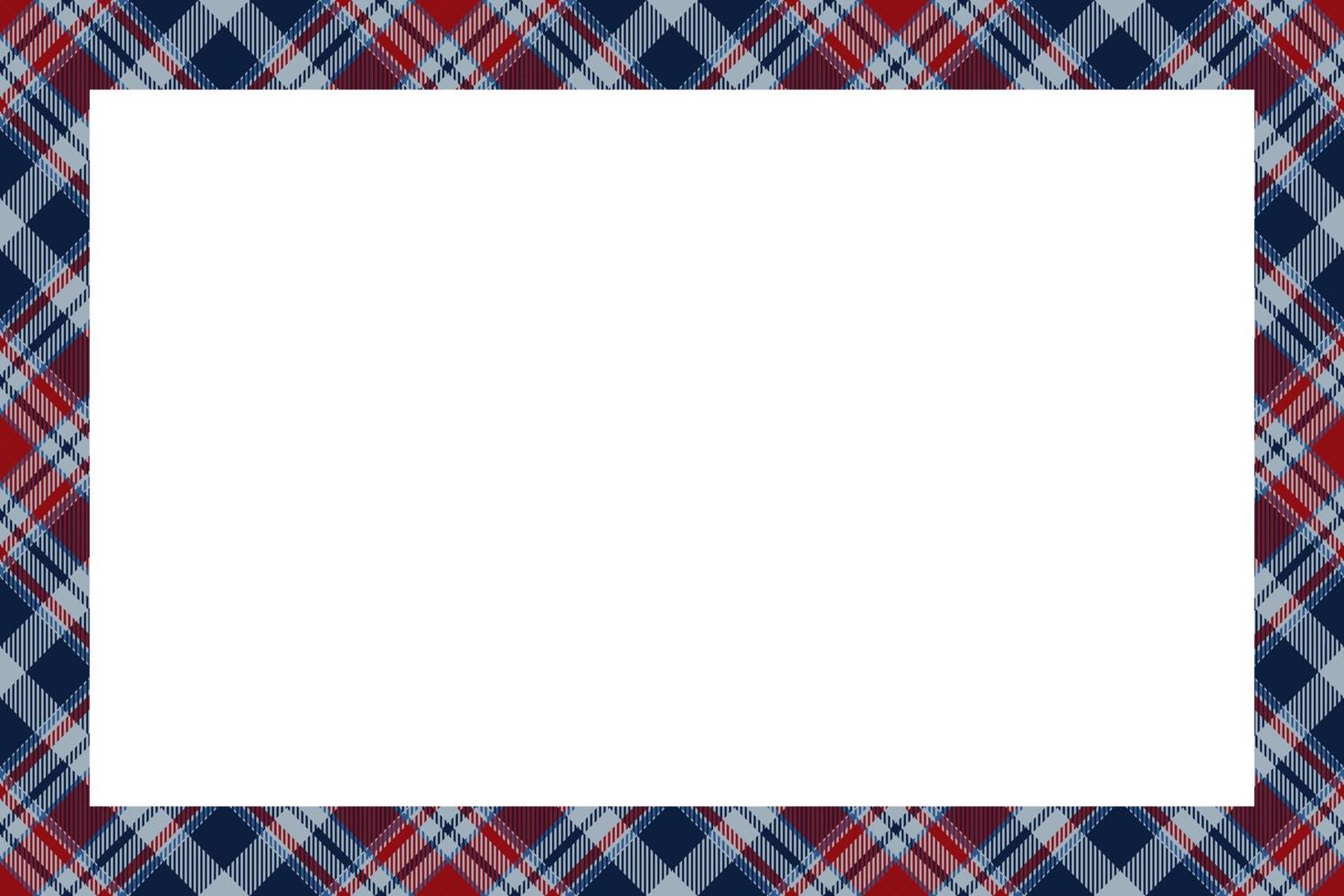 Vintage frame vector. Scottish border pattern retro style. Tartan plaid ornament. vector