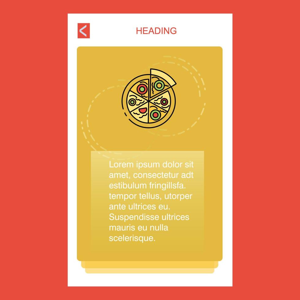 Pizza mobile vertical banner design design Vector