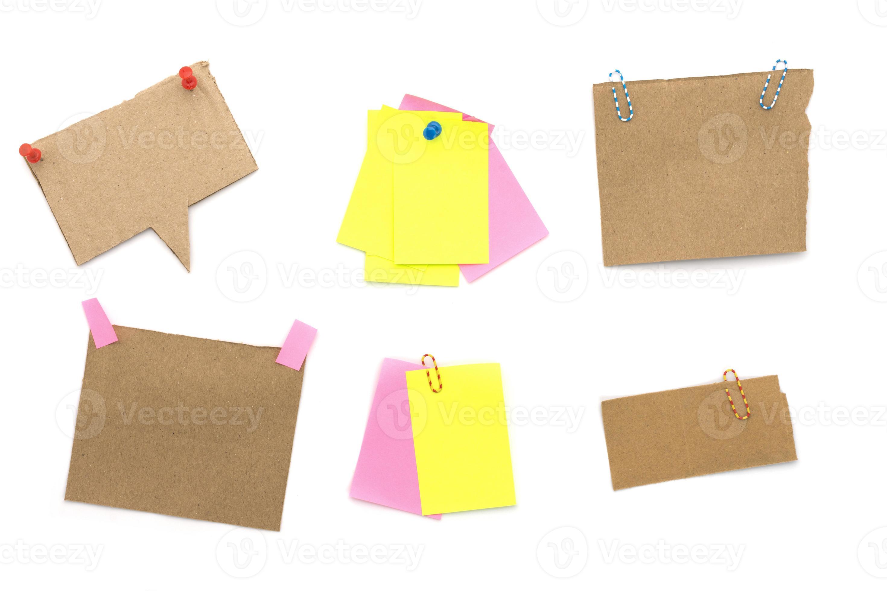 Collection of memo pads or speech bubbles, isolated on white background