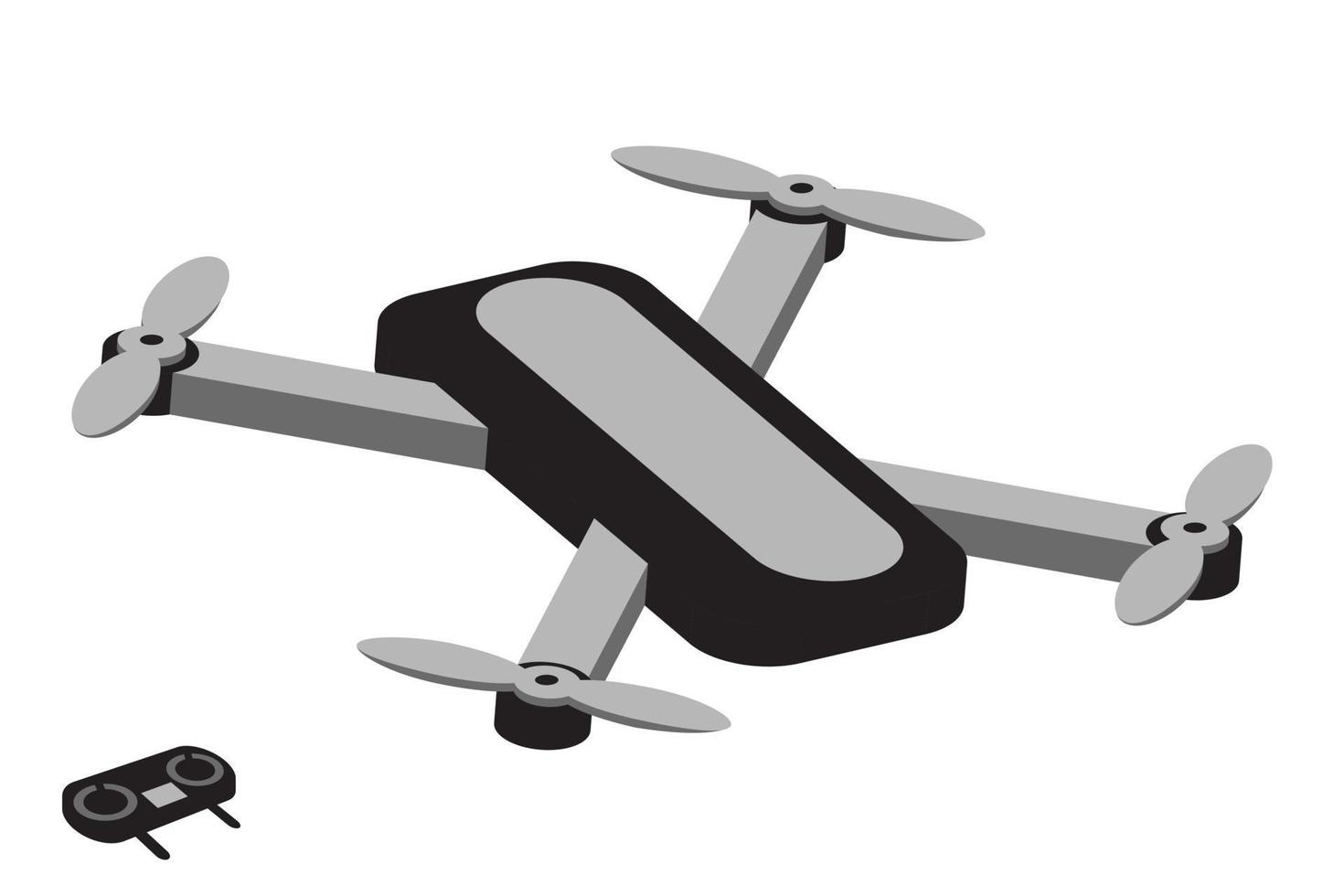 Drone vector illustration. Quadrocopter icon.