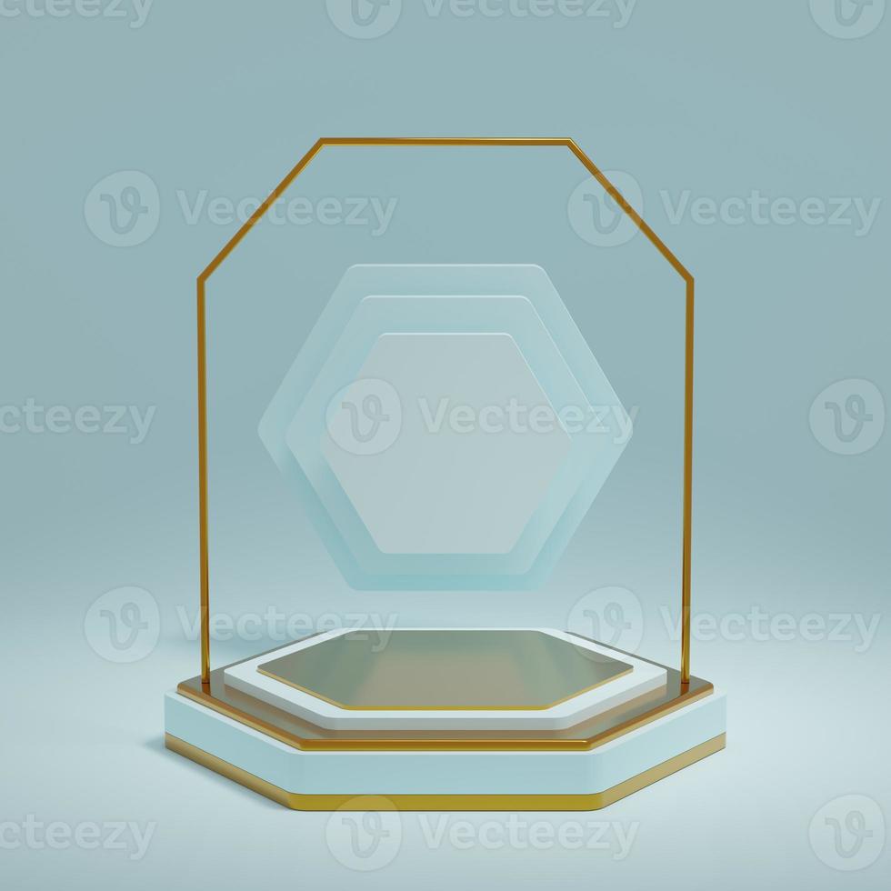 3d rendering display product abstract minimal scene with geometric podium platform. stand for cosmetic products. Stage showcase on pedestal 3d studio. photo