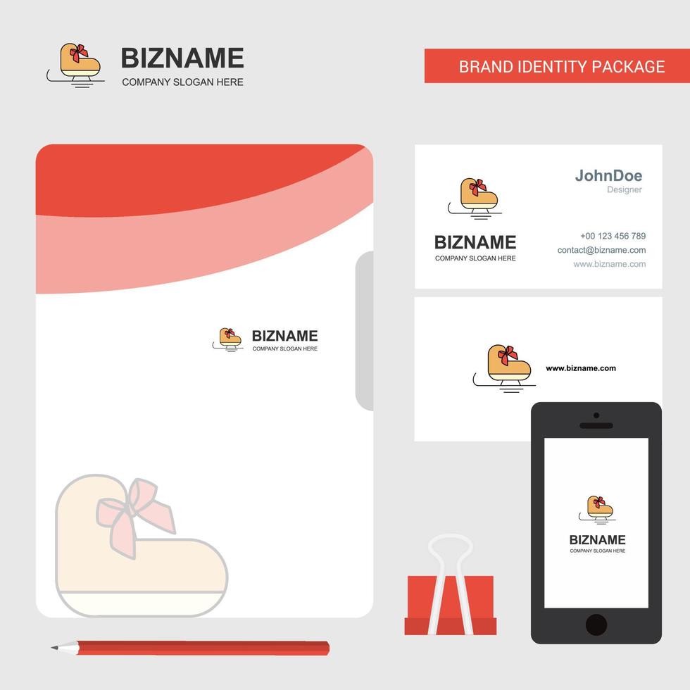 Skates Business Logo File Cover Visiting Card and Mobile App Design Vector Illustration