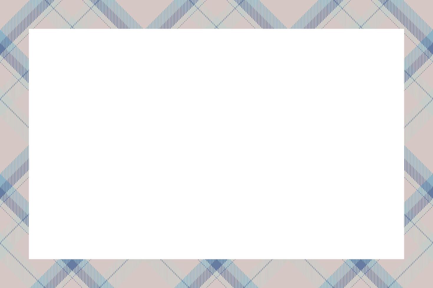 Vintage frame vector. Scottish border pattern retro style. Tartan plaid ornament. vector