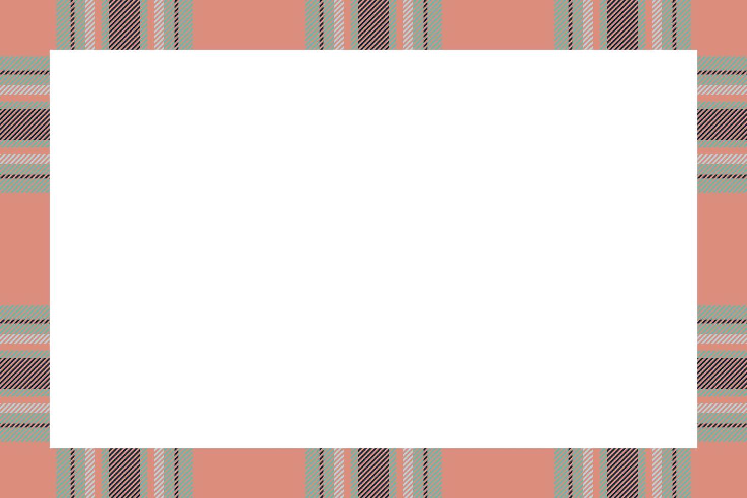 Vintage frame vector. Scottish border pattern retro style. Tartan plaid ornament. vector