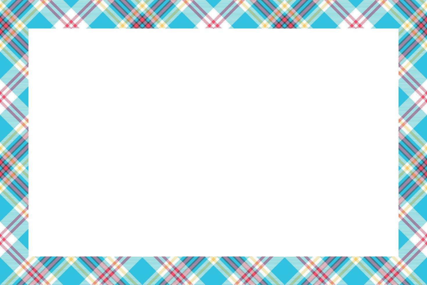 Rectangle borders and Frames vector. Border pattern geometric vintage frame design. Scottish tartan plaid fabric texture. Template for gift card, collage, scrapbook or photo album and portrait. vector