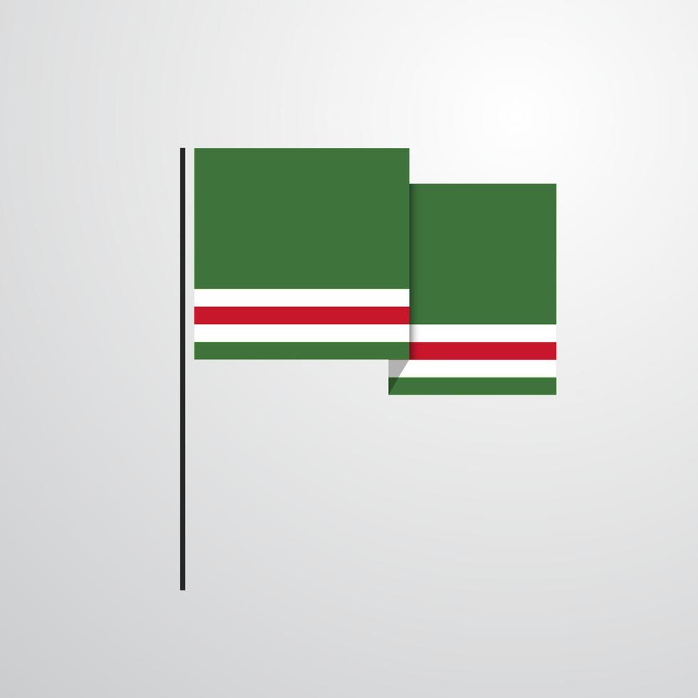 Chechen Republic of Lchkeria waving Flag design vector