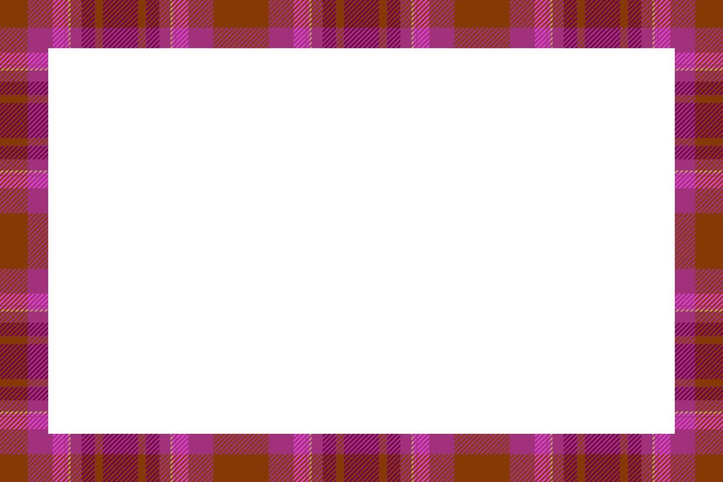 Vintage frame vector. Scottish border pattern retro style. Tartan plaid ornament. vector
