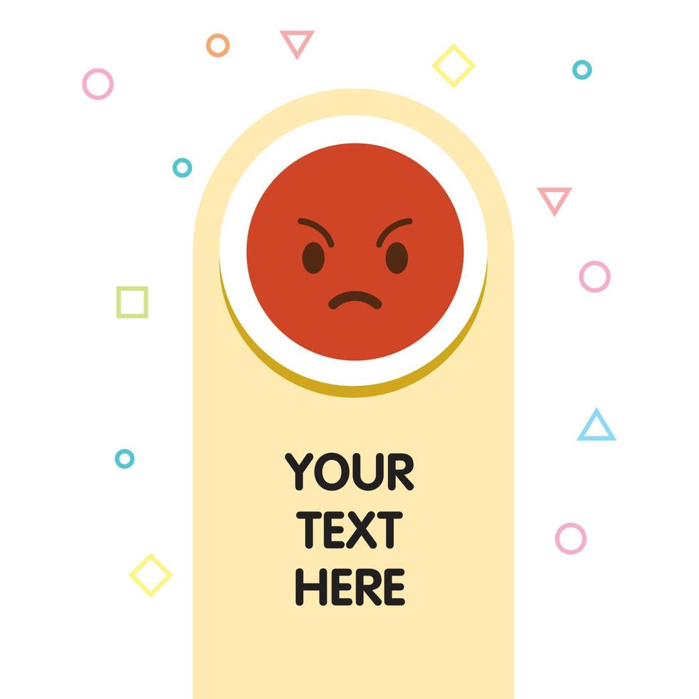 Angry emoji icon design vector