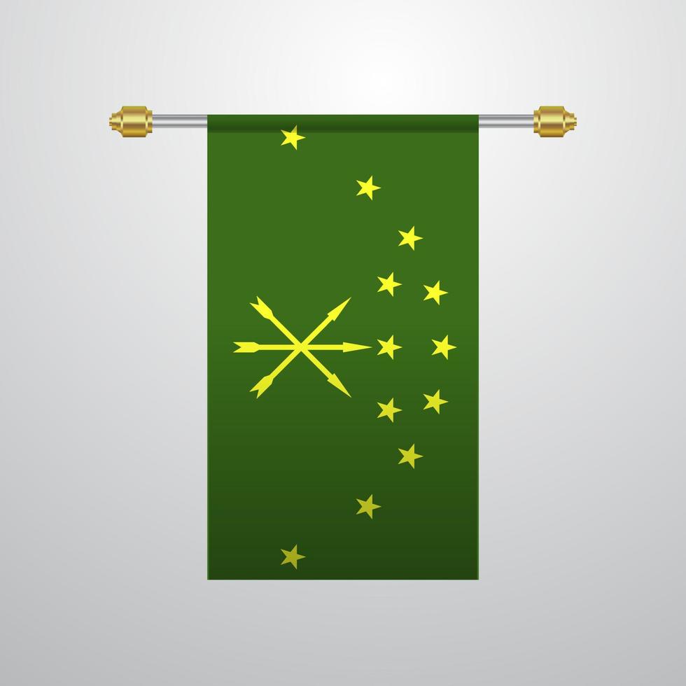 Adygea hanging Flag vector